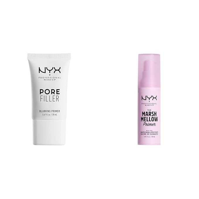 NYX PROFESSIONAL MAKEUP Pore Filler Blurring Primer and Marshmellow Smoothing Primer Vegan Face Primers