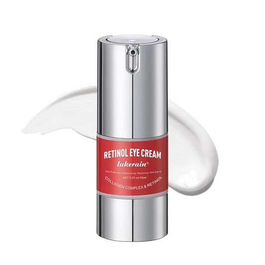 Retinol Eye Cream For Dark Circles And Puffiness, Repair Under Eye Retinol Cream with Hyaluronic Acid and Collagen, Smooth Fine Lines, Wrinkles, Bags & Dark Spots, Tightens Eye Skin Care(Retinol)