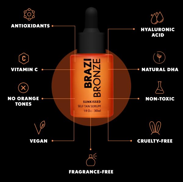 Face Self Tanner Drops, All-Natural