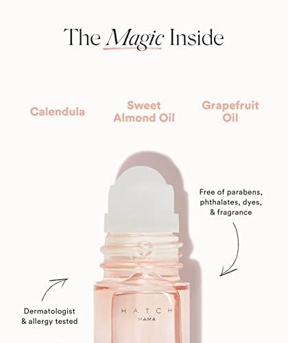 HATCH Belly Oil, Pregnancy & Postpartum Skincare for Stretch Marks, Quick-Drying for Full Body & Soothes Irritation, Plus Vegan, Clean & Plant-Based, 1 Fl Oz