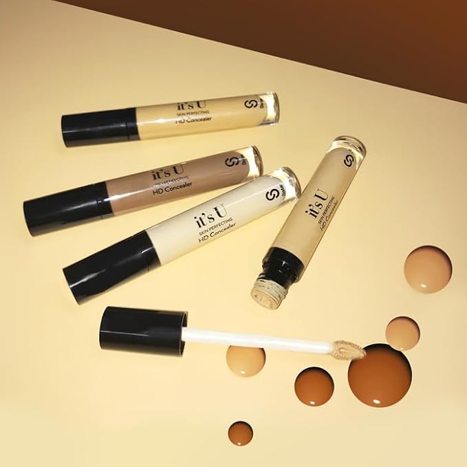 Sistar it's U Skin Perfecting HD Concealer Full Coverage Lightweight Long Lasting Correcting Liquid Contour Cover Masker Makeup 5 ml / 0.17 fl. oz (Fawn)