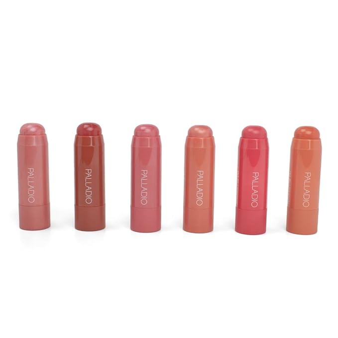 Palladio I'm Blushing 2-in-1 Cheek and Lip Tint, Buildable Lightweight Cream Blush, Sheer Multi Stick Hydrating formula, All day wear, Easy Application, Shimmery, Blends Perfectly onto Skin, Precious