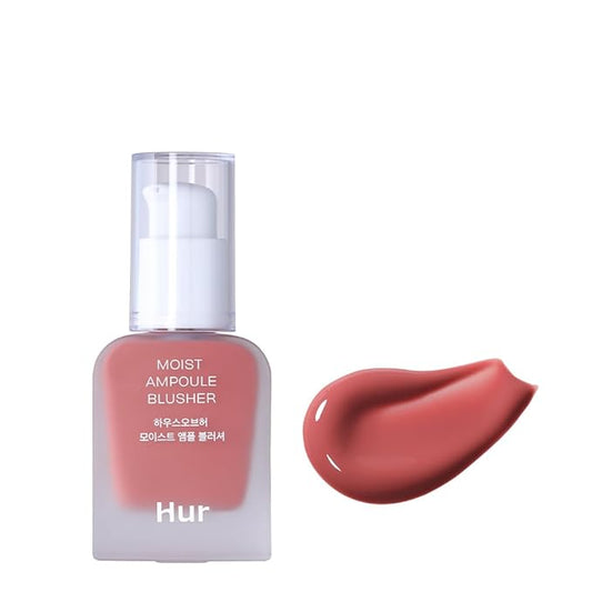 Moist Ampoule Blusher, Buildable Water-based Formula, Infused with over 50% moisture essence, no tackiness, long-lasting moisture, weightless feel (03 Rose Brown, 20ml)