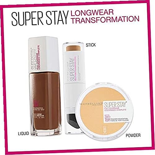 Maybelline Super Stay Full Coverage Powder Foundation Makeup, Up to 16 Hour Wear, Soft, Creamy Matte Foundation, Natural Beige, 1 Count