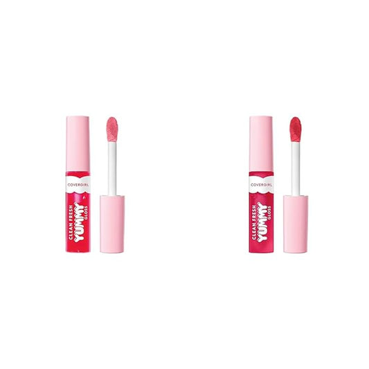 COVERGIRL Clean Fresh Yummy Gloss Lip Gloss Bundle - My Strawbooty & You're Just Jelly
