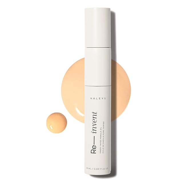 HALEYS Re-invent Sheer Tinted Marula Oil (Light Neutral), Skin Tint, Tinted BB Moisturizer, Tinted Foundation, Face Oil, Hydrate Skin, Flexible Shades, Low to Med Coverage, For All Skin Types