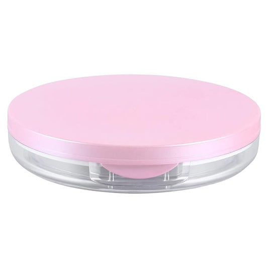 Powder Puff 2pcs Loose Powder Containers with Elasticated Net Sifter, Mirror and Puff 5g Loose Powder Compact Case Case for DIY Makeup and Travel () Cushion Foundation
