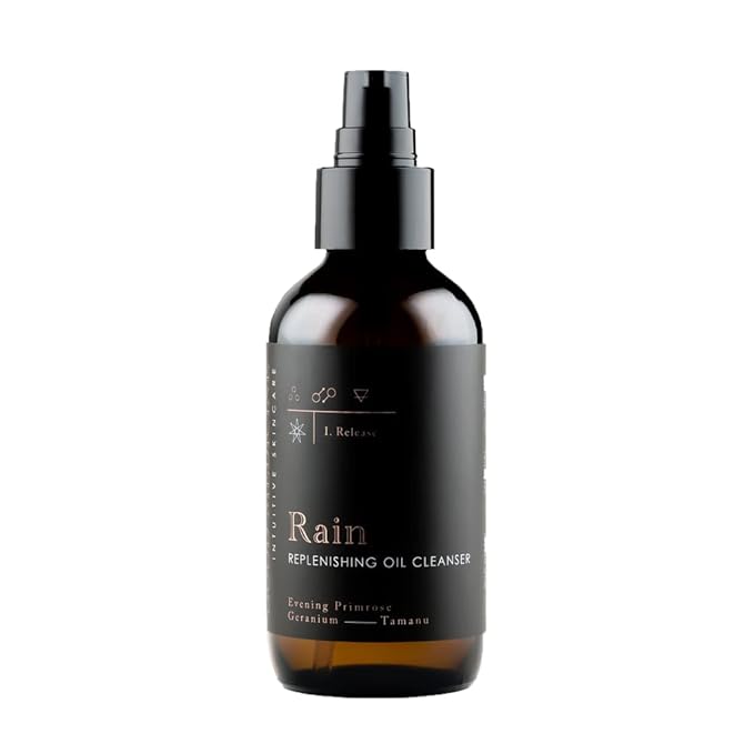 Rain Replenishing Oil Cleanser - Deeply Hydrating Oils - Wash, Clear, & Nourish your Face - Skincare for Women and Men (4 oz)