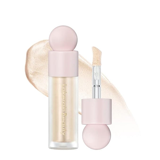 Liquid Highlighter - Luminous Finish Light Liquid Luminizer Makeup Enhanced with Pearl Particles & Botanical Blend, Weightless Dewy Glow for Radiant Skin, Vegan, Cruelty-Free (#01 Moonlight)