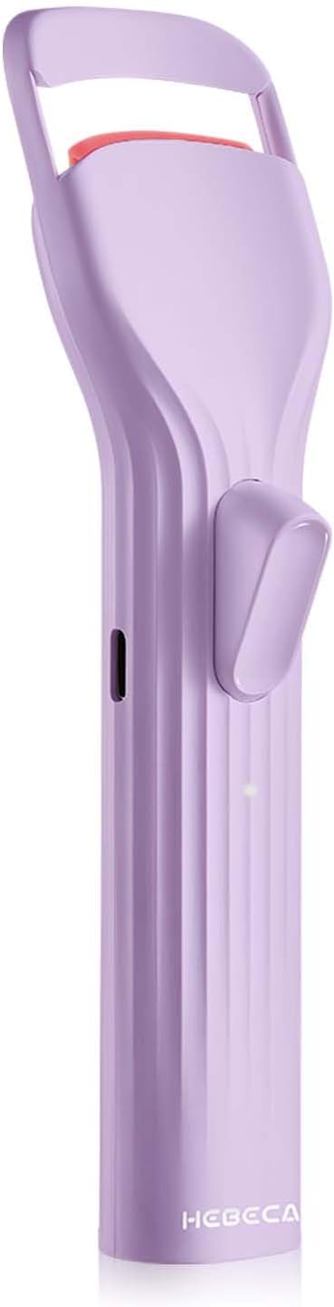 Heated Eyelash Curler Pro,Heated Lashes Curler with 149°F /167°F Heat Settings, Heat Eye Lashes Curler with Food-Grade Silicone pad and Rechargeable 600mAh Battery (Violet)