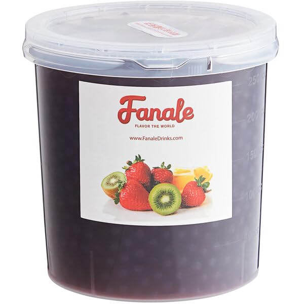 Fanale Blueberry Popping Boba Pearls, Vegan, Non GMO, Gluten Free, Fat Free, Perfect for Bubble Tea, Smoothies, Ice Cream, Desserts, and Beverages.