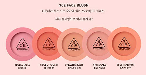 3CE Style Nanda Face Blush, Matte, Pink, Palette, 5g, 0.17oz (DELECTABLE)