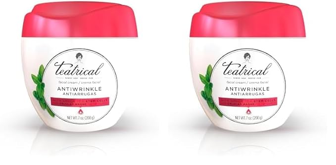 TEATRICAL Anti Wrinkle Face Cream, Face Moisturizer Infused with Green Tea Stem Cells, Helps Reduce Fine Line & Wrinkles, Face Cream for Women, Floral Scent, 7 oz (Pack of 2)