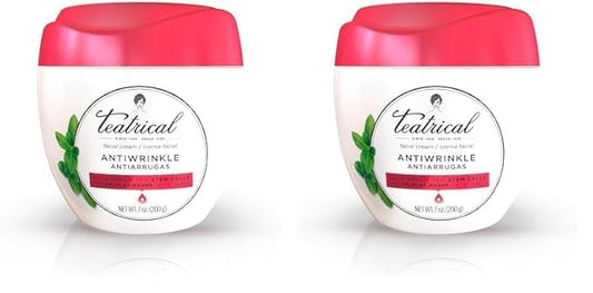TEATRICAL Anti Wrinkle Face Cream, Face Moisturizer Infused with Green Tea Stem Cells, Helps Reduce Fine Line & Wrinkles, Face Cream for Women, Floral Scent, 7 oz (Pack of 2)