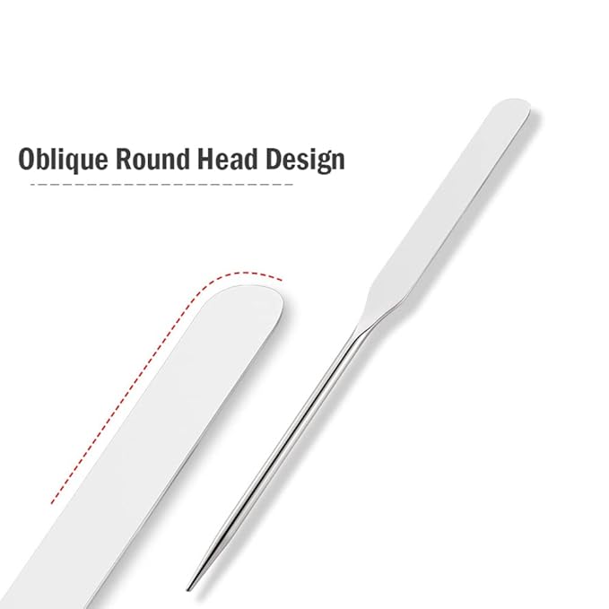 Foundation Spatula, 3-Pack Acrylic Nail Art Palette Oblique