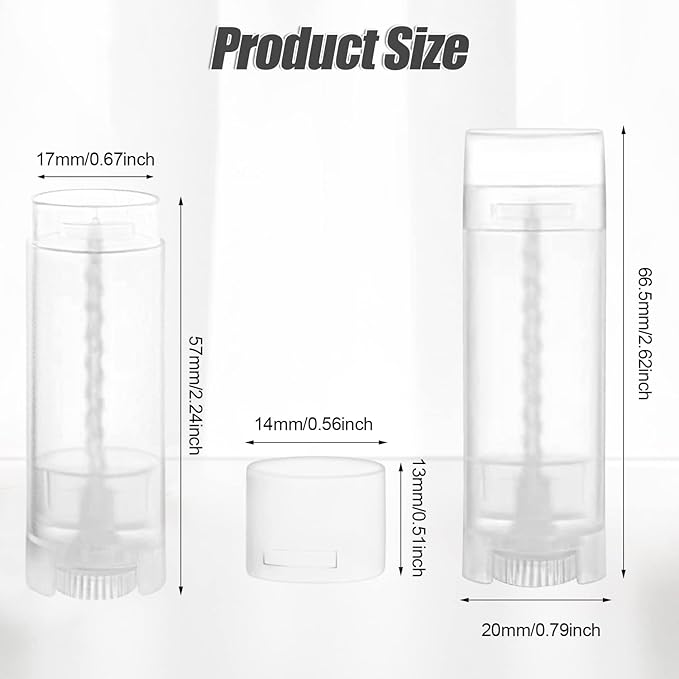 40 PCS 4.5g Oval Lip Balm (Clear)