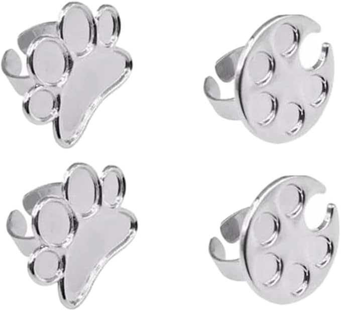 Mini Manicure Palette,4PCS Nail Display Board,Metal Nail Art