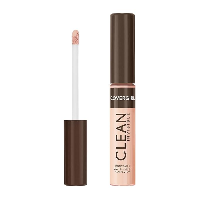 Covergirl Clean Invisible Concealer, Lightweight, Hydrating, Vegan Formula, Ivory 103, 0.23oz