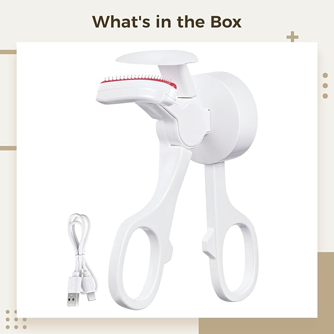 Heated Lash Curler, C-Shaped Intelligent Eyelash Curler, 3-Level Temperature Control, USB Rechargeable Electric Eyelash Styler, Portable Design, Personalized Curling Experience