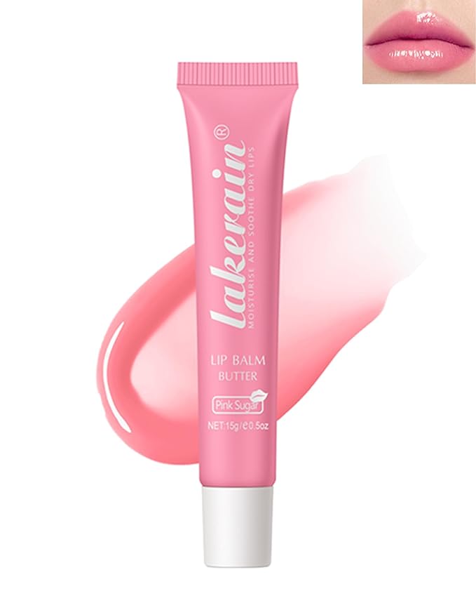 Lip Butter Balm Pink Sugar,Hydrating Tinted Butter Lip