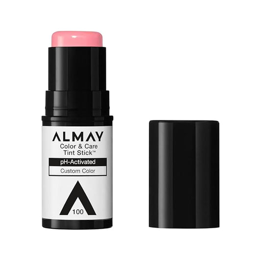 Almay Lip and Cheek Tint, Color & Care Tint Stick, Multi-Use Moisturizing Blush and Lip Color, Dewy Finish, 100 Natural Flush, 0.25 oz