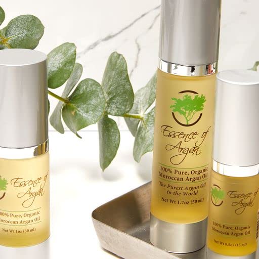Essence Of Argan 100% Pure Moroccan Organic Argan Oil - Natural EcoCert Oil that Nourishes, Conditions and Moisturizes Your Skin, Hair and Nails
