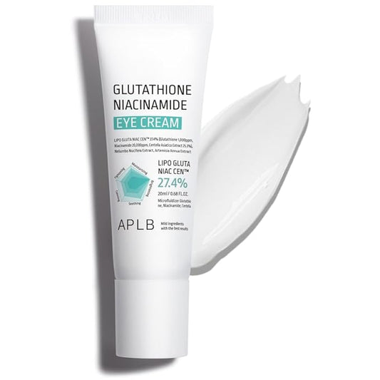 APLB Glutathione Niacinamide Eye Cream | LIPO GLUTA NIAC CEN™ 27.4% 0.68 FL.OZ/Korean Skincare, Eye cream for dark circles and puffiness, Improve elasticity & provide moisture around eye region