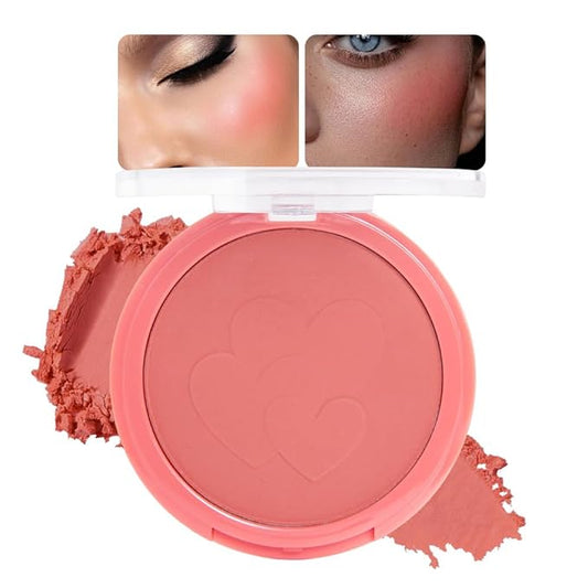 Single Warm Orange Matte Cream to Powder Blush Makeup Palette, Cheeks Face Blushes for Older Women, Natural Monochrome Blushes Makeup Palette, Paleta de rubores 05(0.35 Oz)
