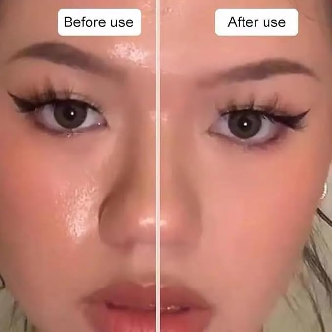 Oil-Absorbing Volcanic Face Roller set with blotting paper and 2PC Replaceable Volcanic Balls,Reusable Portable Oily Skin Control Roller, Instant Results Remove Excess Shine Rolling (White Set)