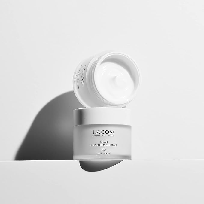 LAGOM Cellus Deep Moisture Cream Natural Moisturizer with Ceramide and D-Panthenol (B5) Snooth Hydrating Nourishing Protecting Cream 2.02 Fl Oz