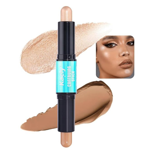 Kaely 2in1 Cream Bronzer Highlighter Stick,Face Shaping Contouring Shades Makeup,04