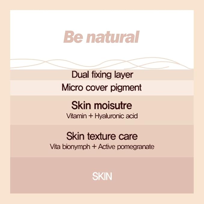 Espoir Pro Tailor Be Natural Cushion Ivory 0.5 oz with 0.5 oz Refill | Thin, Micro Layering Natural Dewy Coverage Foundation Cushion | Long-lasting Dense, Even Skin Texture | Korean Cushion Foundation