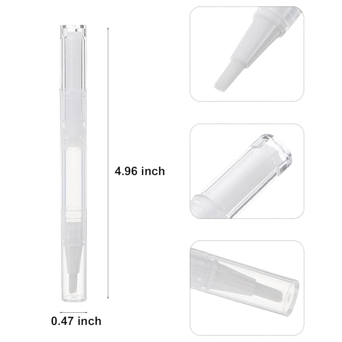 12 Pcs 3 ml Transparent Empty Nail Oil ml