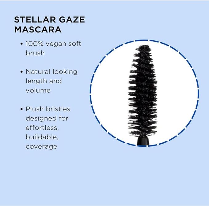 Pacifica Aquarian Gaze Mascara – Abyss (Black) Water-Resistant Long Lash Mascara, Lengthening & Smudge-Proof, Vegan & Cruelty-Free