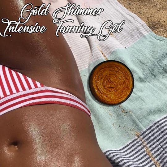 Gold Shimmer Intensive Tanning Tanning Gel Mango, Extreme Tanning Gel For Outdoor Sun, Ultra Dark Tanning Butter, Tanning Balm For Beach, Solid Carrot Tanning Oil, SPF0, 200g