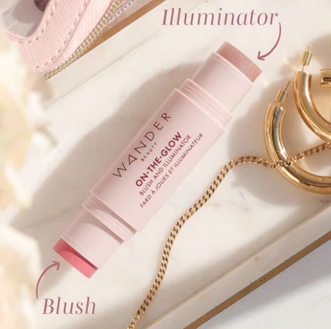 Wander Beauty On-the-Glow Blush and Illuminator - Petal - 0. 4 oz