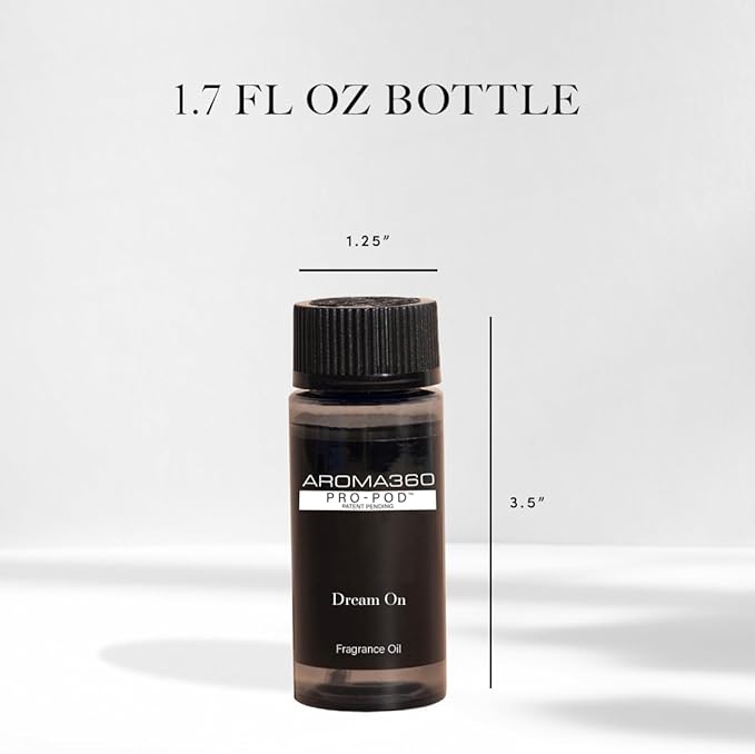 Aroma360 Dream On Pro Pod Fragrance Oil Blend | Hotel Inspired Luxury Essential Oil Diffuser | Aromatherapy Scent Diffuser Oil | White Tea, Aloe Vera, Ginger 1.7 fl oz, 50 mL