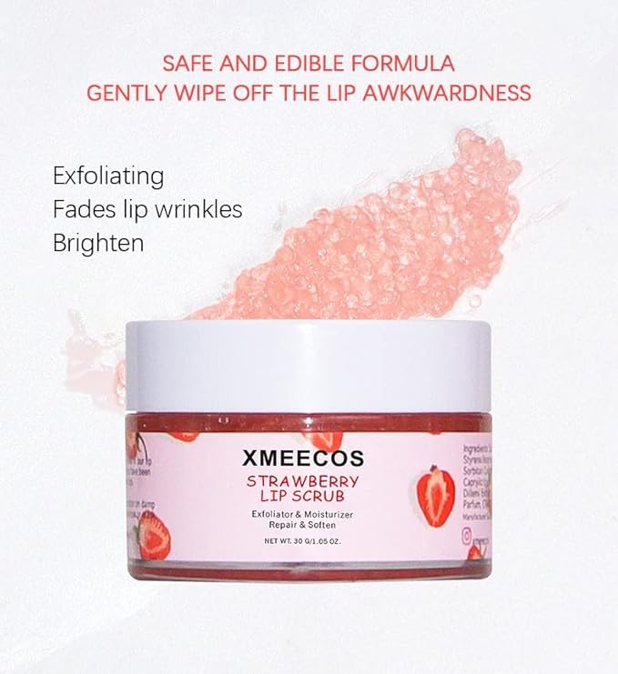Strawberry Lip Scrub Exfoliating Moisturizing and Exfoliator