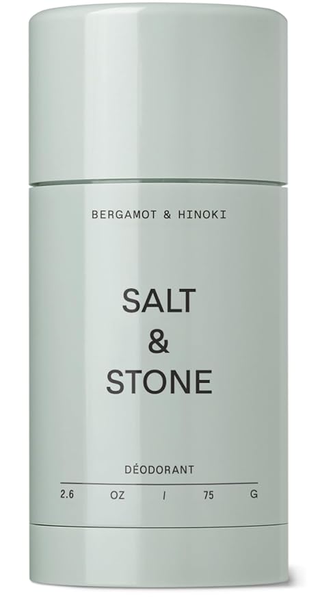 SALT & STONE Aluminum Free Deodorant | Extra Strength 48 Hour Protection for Women & Men | Made with Seaweed Extracts, Shea Butter & Prebiotics (Bergamot & Hinoki)