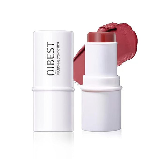 Blush Stick, Matte Cream Blush Stick for Cheeks, Eyes and Lips Natural Blush Makeup Waterproof Long Lasting(07 Rose Blush Stick)