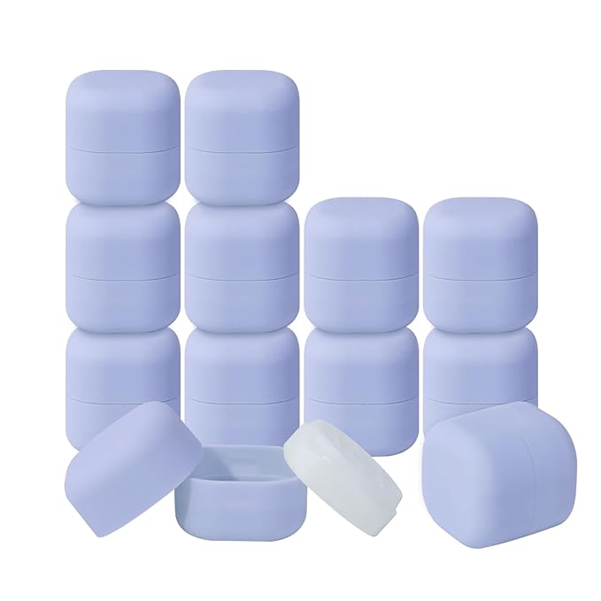 0.25 oz（7g） Empty Lip Balm Square Containers Tubes Lipstick 12 Pieces for Make Natural Lip Balm Lip Care - DIY & BPA FREE (Purple)