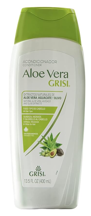 Grisi Aloe Vera Conditioner, 4-Pack of 13.5 FL Oz each, Paraben Free, Moisturizing Conditioner with Aloe Vera Extract for Soft and Shiny Hair, 27 Fluid Ounces