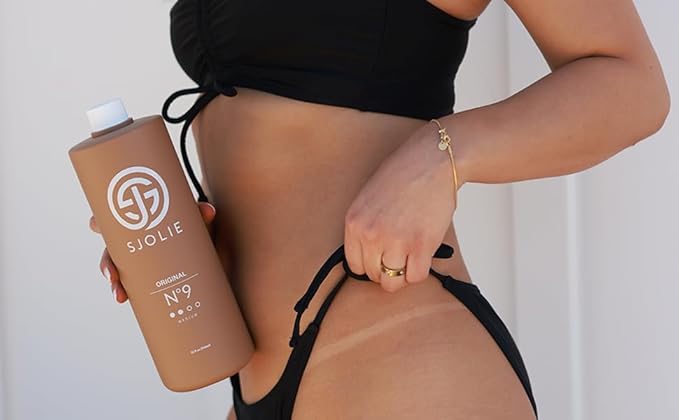 SJOLIE Spray Tan Solution - No. 9 - Medium Hydrating Tanning Spray | Sunless Tanner for Long Lasting, All Natural Glow (32oz)
