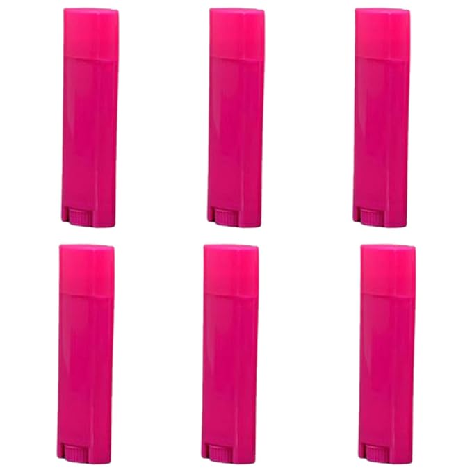 5ml 25Pcs Empty Oval Deodorant Lip balm Tubes Containers Twist-up Refillable Containers for Lipstick,Chapstick,Homemade Lip balm,DIY Deodorants(Hot Pink)
