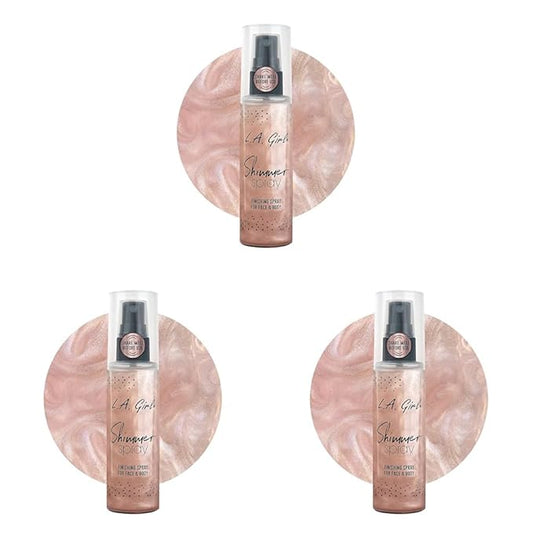 L.A. Girl Shimmer Spray Rose Gold, 2.7 Fl Oz (Pack of 3)