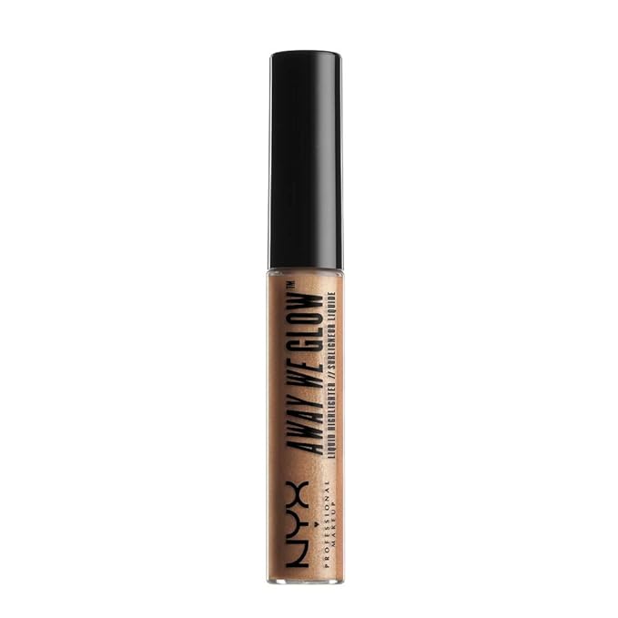 NYX Professional Makeup Away We Glow Liquid Highlighter, Gold Rush, 0.22 Fluid Ounce