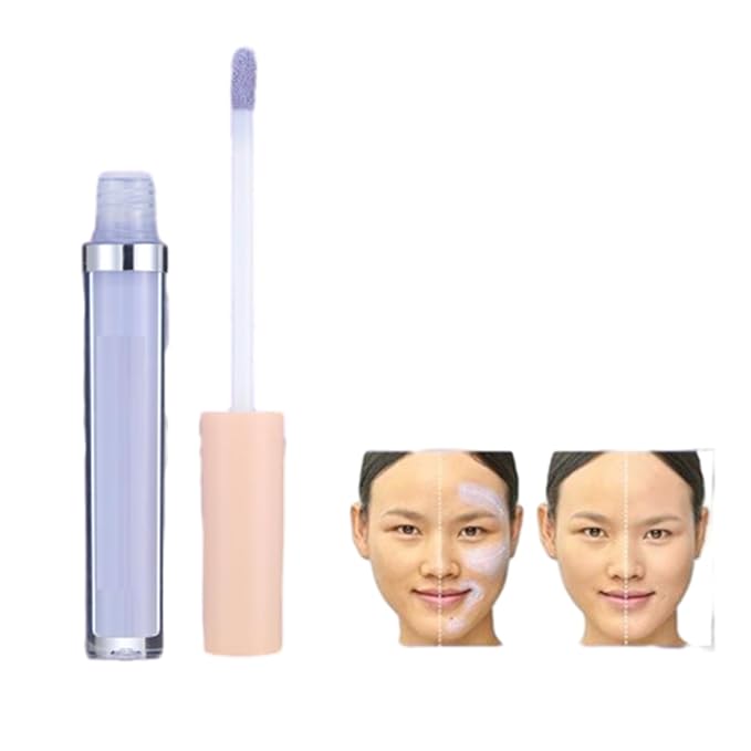 MAEPEOR Liquid Conceal Contour 7 Colors Cream Lightweight Liquid Concealer Contour Makeup for Concealing Blemishes, Brighten Dark Circles (Color 02 Purple)