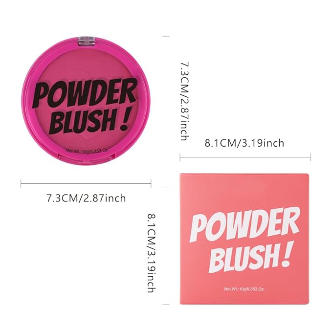 Single Rose Pink Matte Blush for Cheeks Face Blushes Makeup Palette, Rose Bean Monochrome Cream Blushes Palette Makeup for Older Women, Natural Pigmented Paleta de rosa oscuro monocromática 02