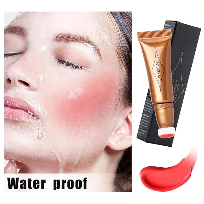 Blush Wand Liquid Cream Blush Stick with Cushion Red Blush)