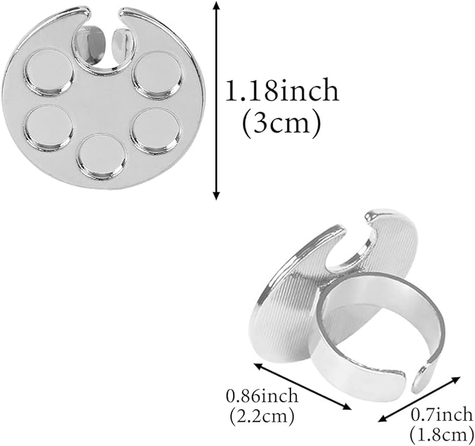 4 Pack Mini Nail Paint Art Palette Finger